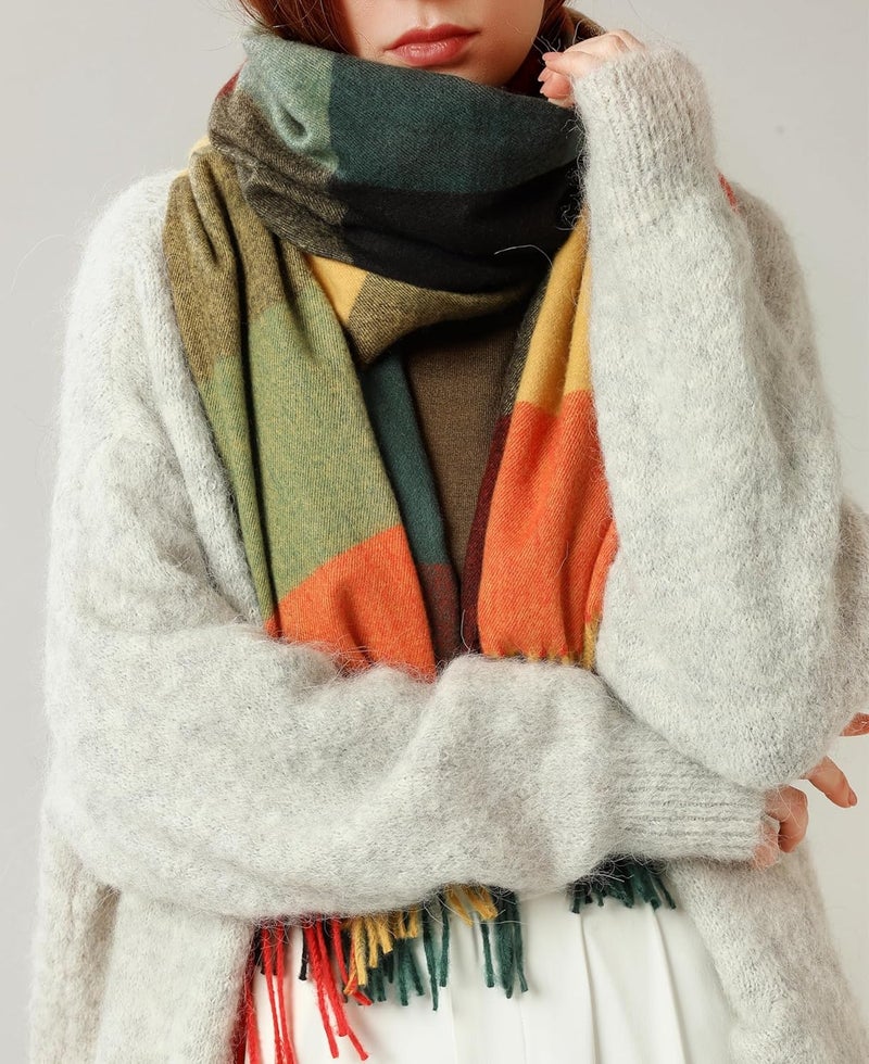 BLATIAL Store Womens Scarf Winter Blanket Large Scarves Thick Soft Warm Plaid Chunky Scarfs - Image 2